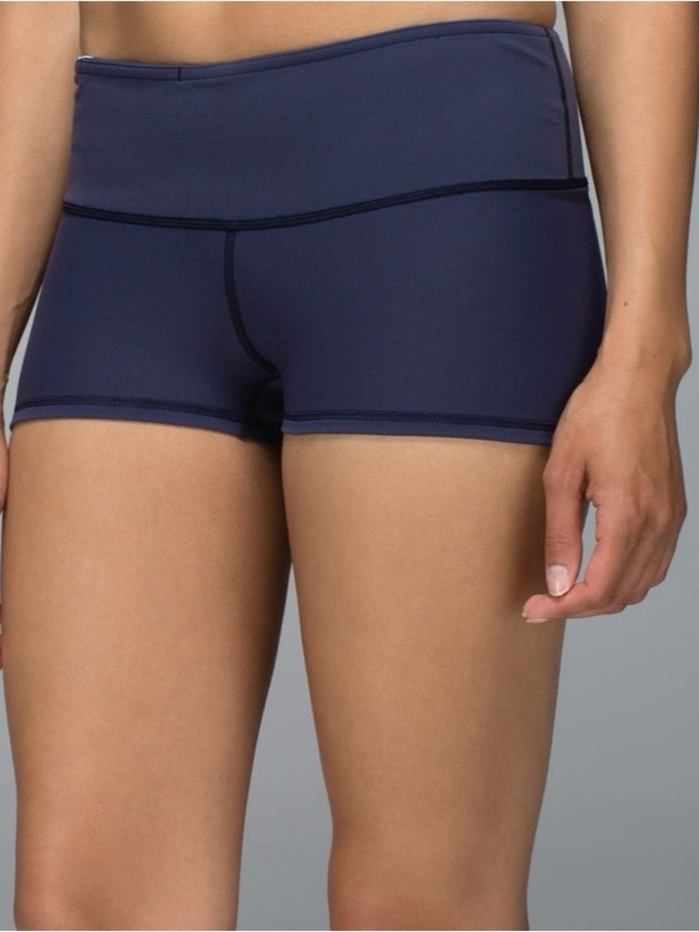 Lululemon Boogie Short *Full-On Luon Cadet Blue / Steep Stripe Cadet Blue - Picture 3 of 6